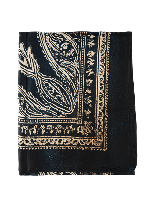 Oversized Bandana aus Seide Marineblau