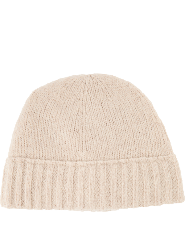 Wool-cashmere beanie beige