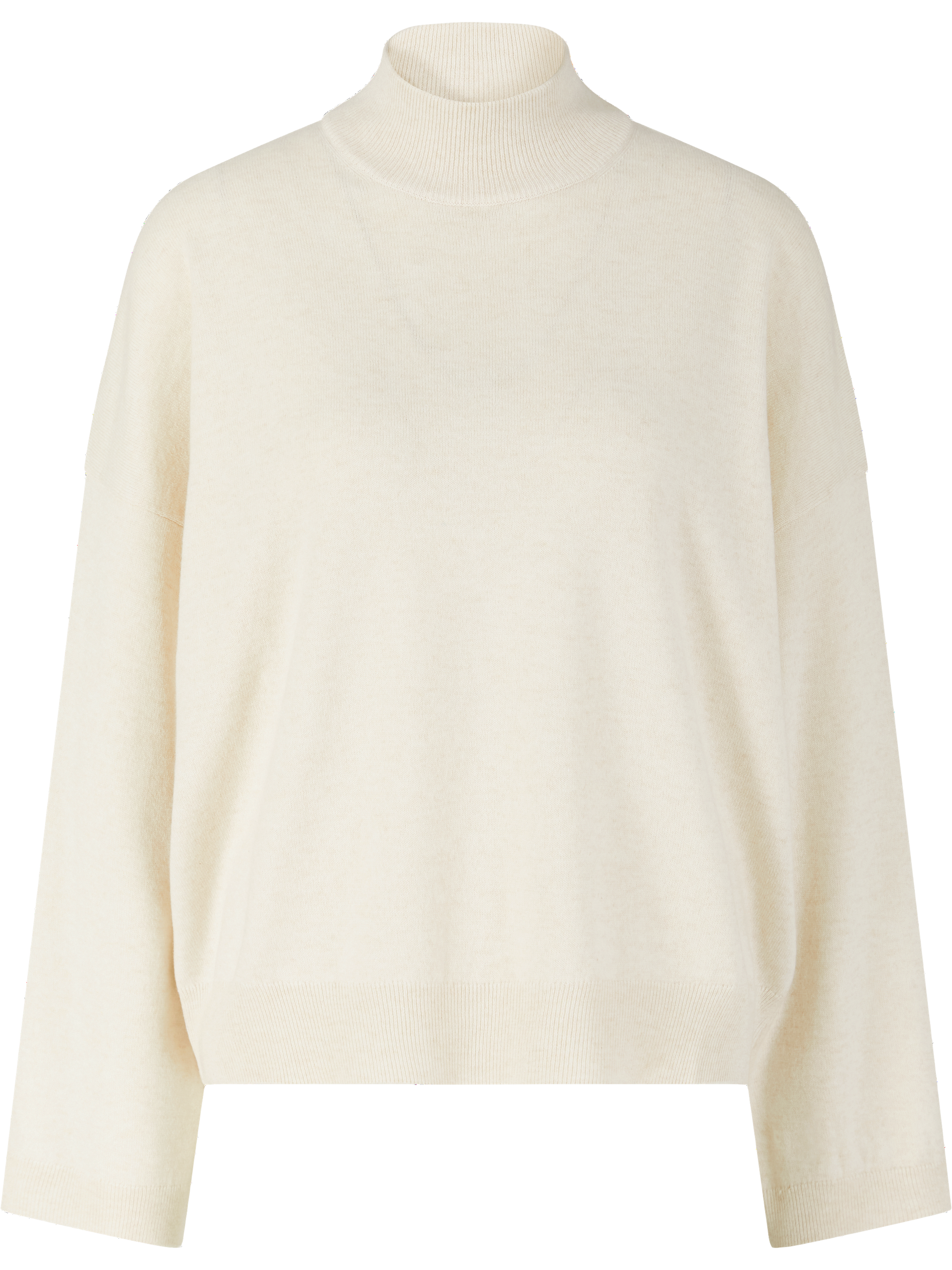 Cashmere-Pullover mit Stehkragen Beige