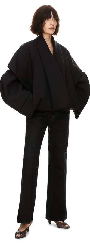 Godet-Jacke 'La Meunier' Schwarz