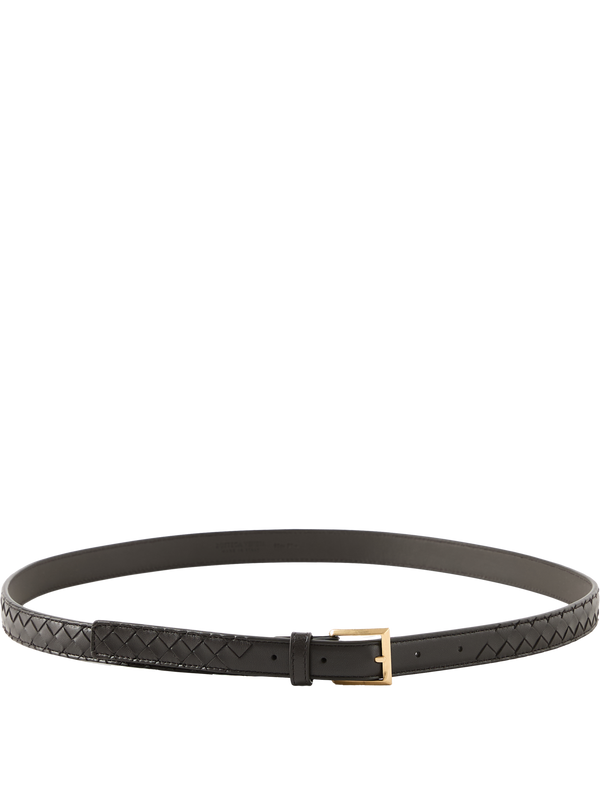 Leather belt 'Solo' espresso