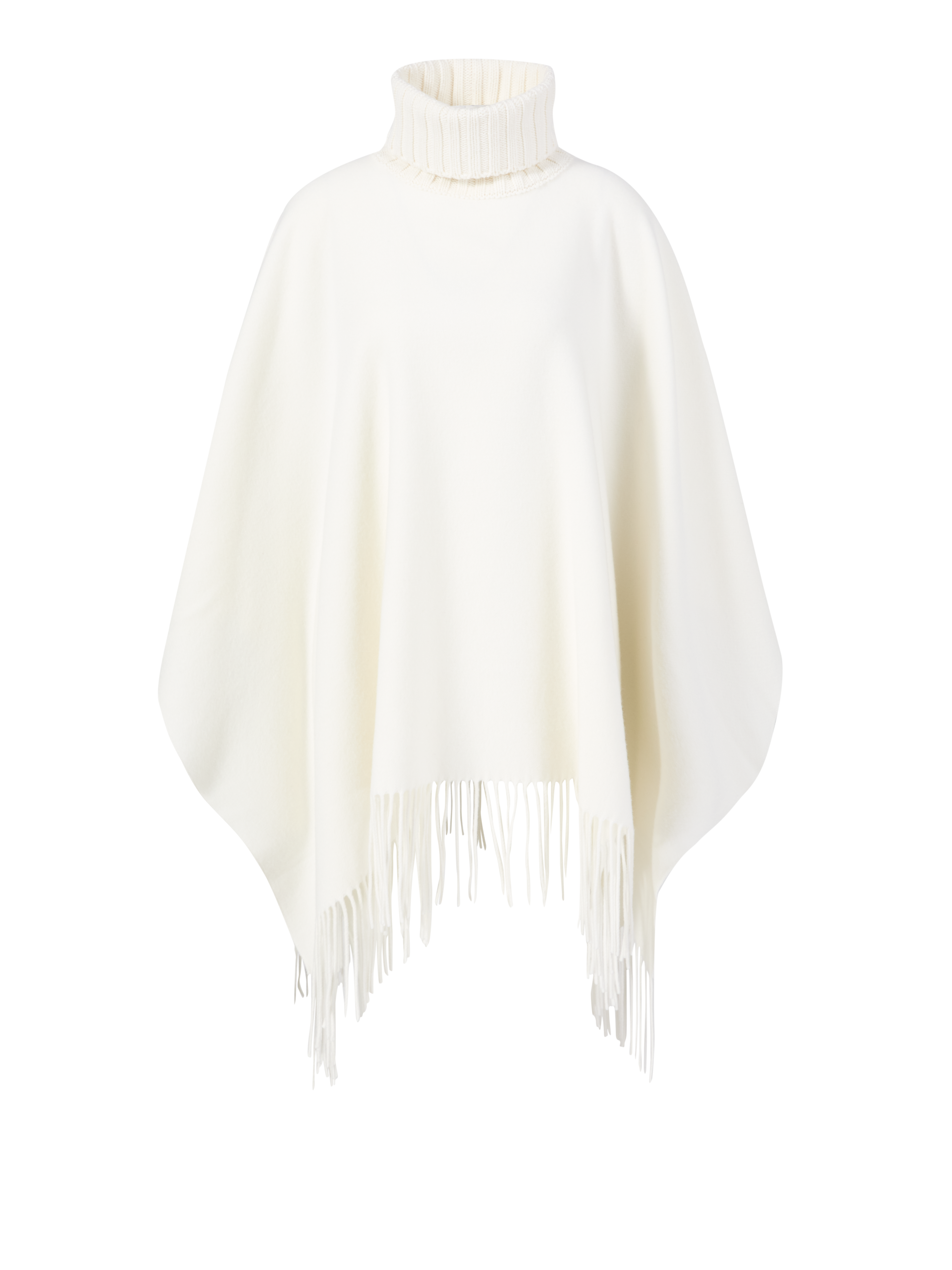 Poncho mit Cashmere-Seiden-Anteil Crème