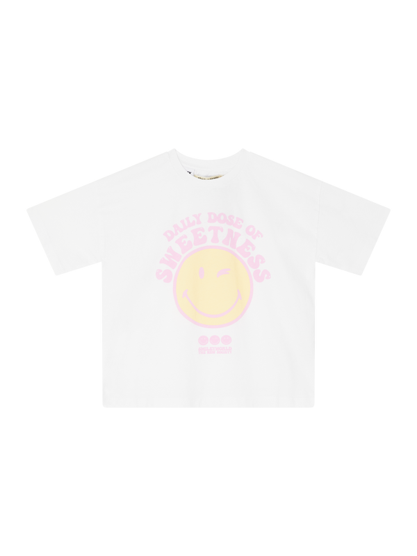 T-Shirt 'Smiley' Weiß