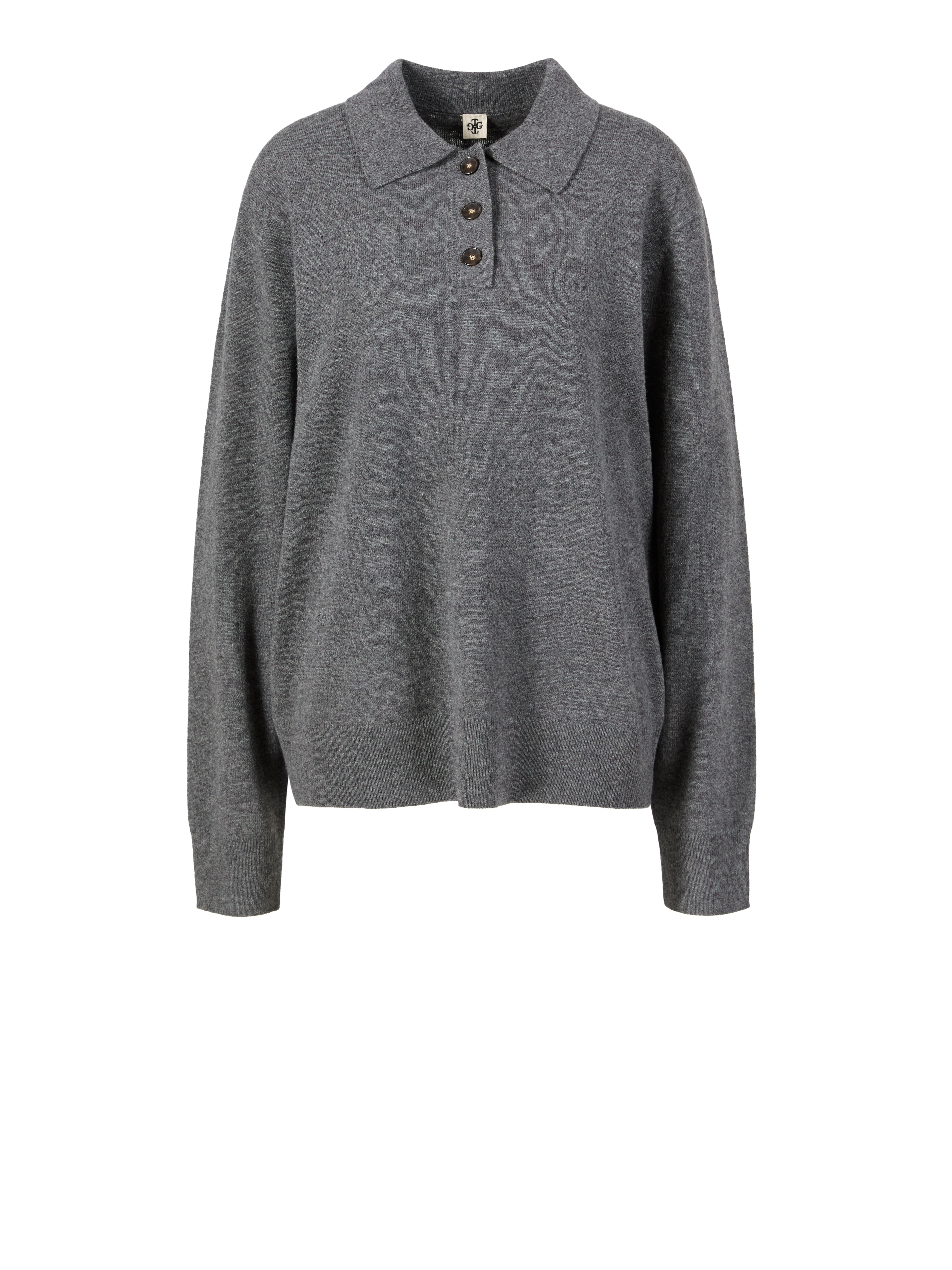 Woll-Cashmere-Pullover 'Como Polo' Grau