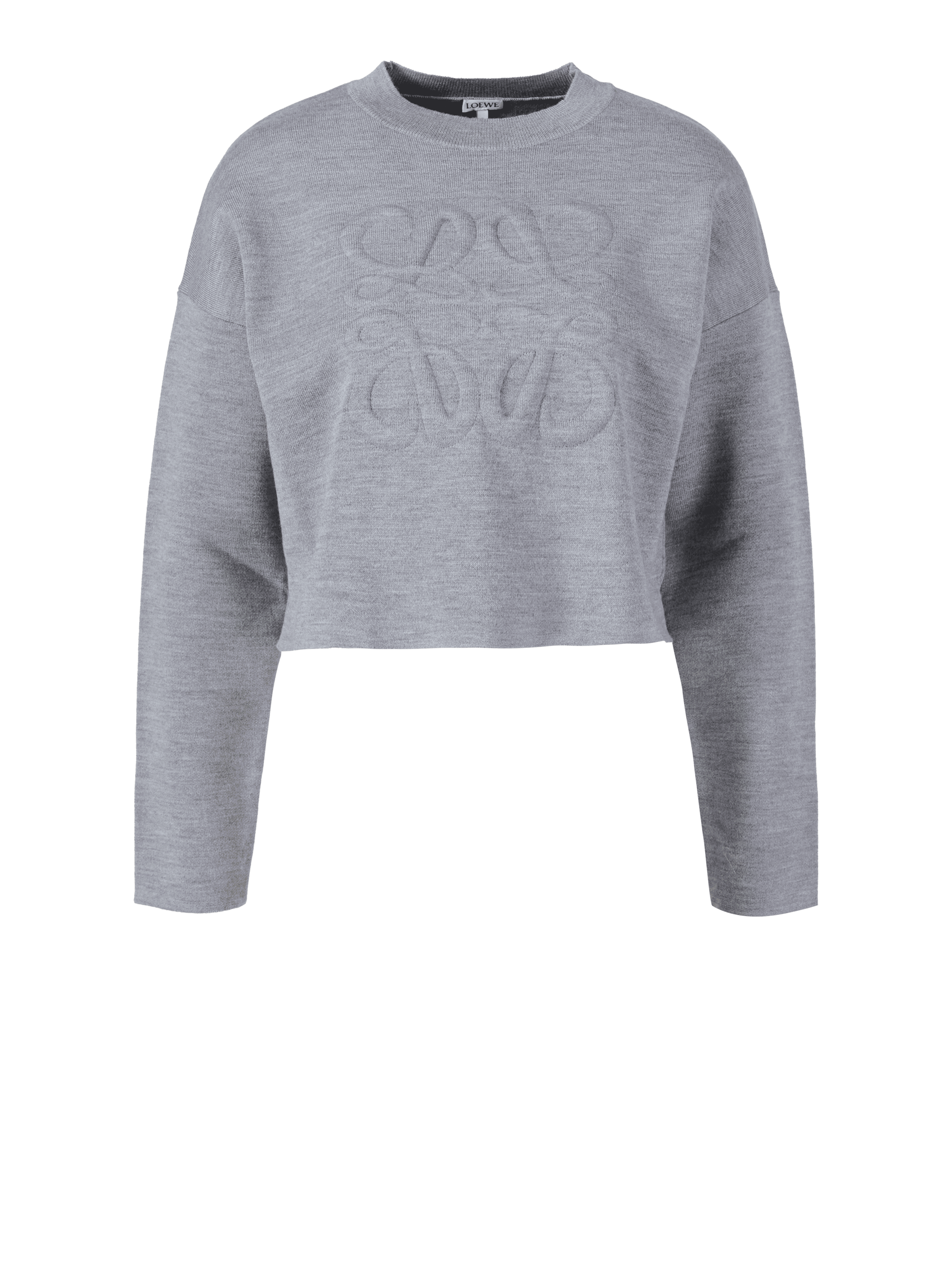 Wollpullover mit Anagram Grau