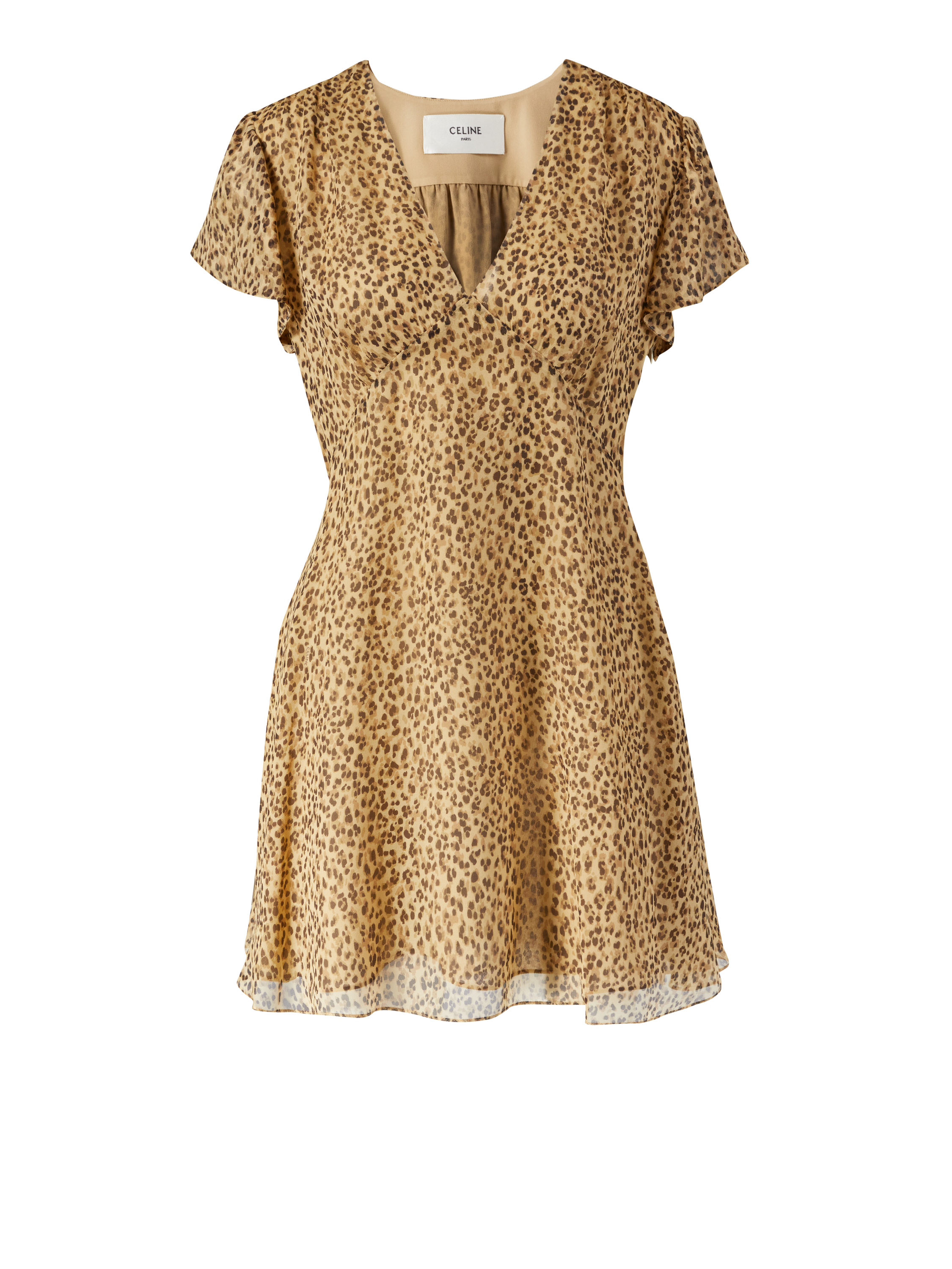 Minikleid Vanille/Braun