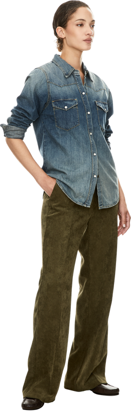 Cordhose 'Ortensia' Olivgrün