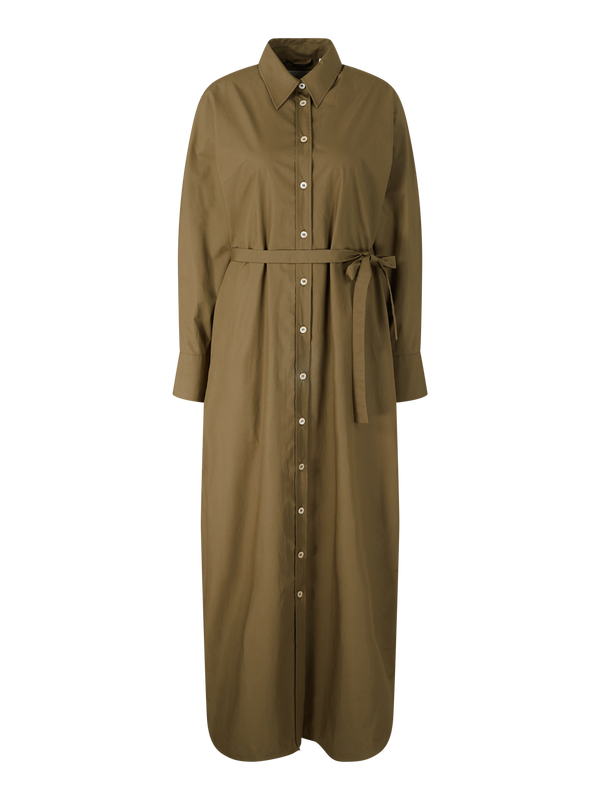 Maxikleid 'The Long Shirt' Khaki