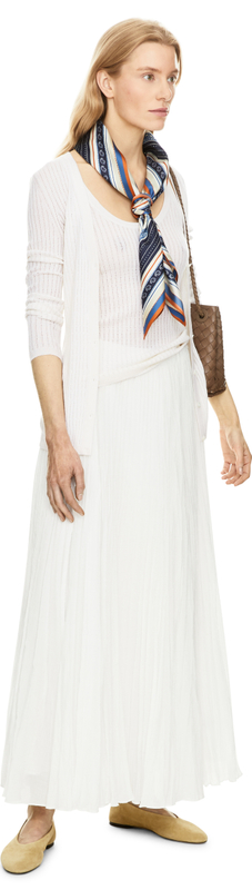 Maxirock mit Crinkle-Effekt Weiß