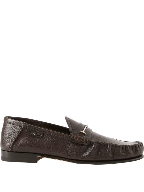 Loafer aus Leder Dunkelbraun