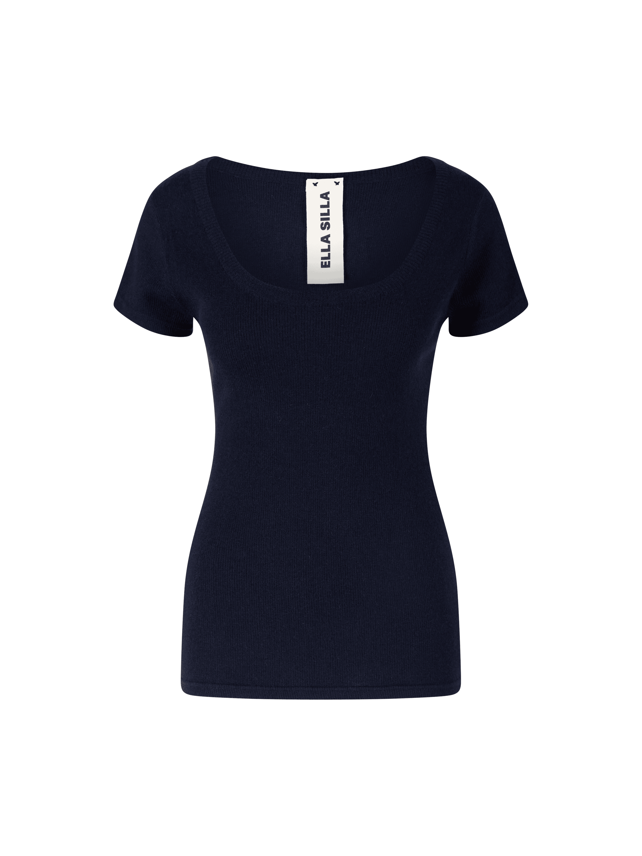 Cashmere T-shirt navy blue