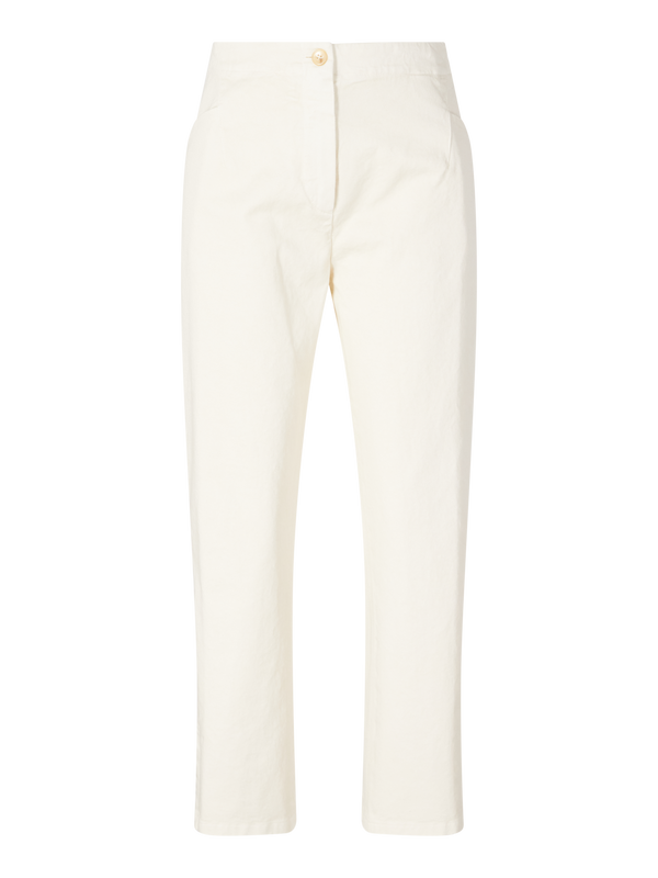 'Posy' fabric trousers ecru