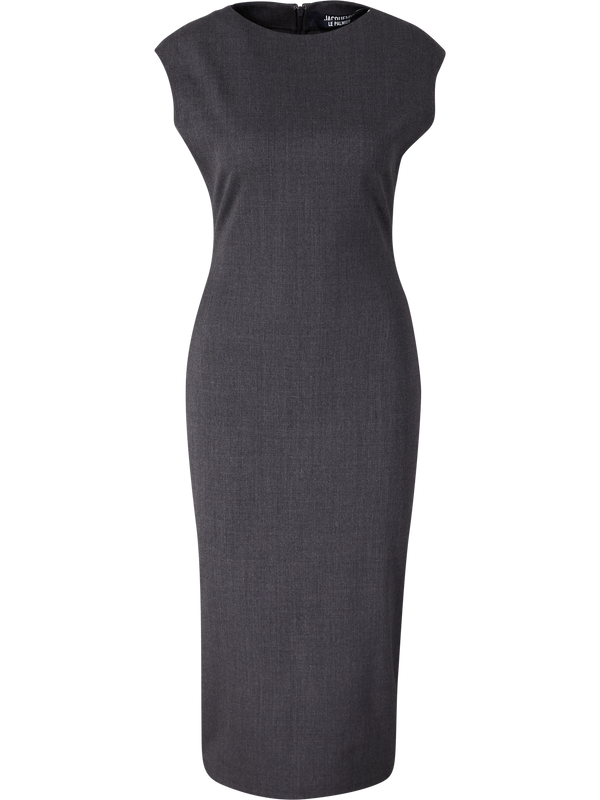 Tailliertes Midikleid 'La Robe Alba' mit Rüschen Grau