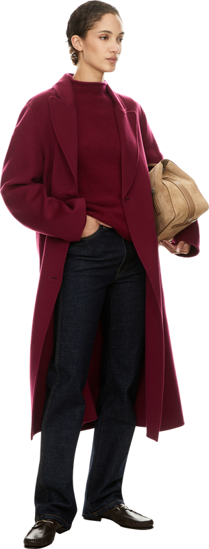 'Devara' Ruby cashmere and wool coat