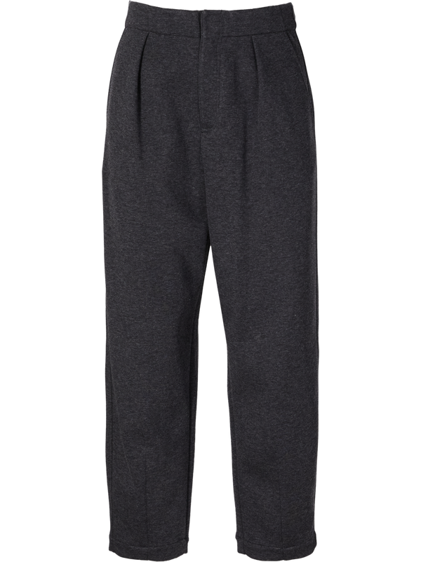 Melierte Stoffhose Grau