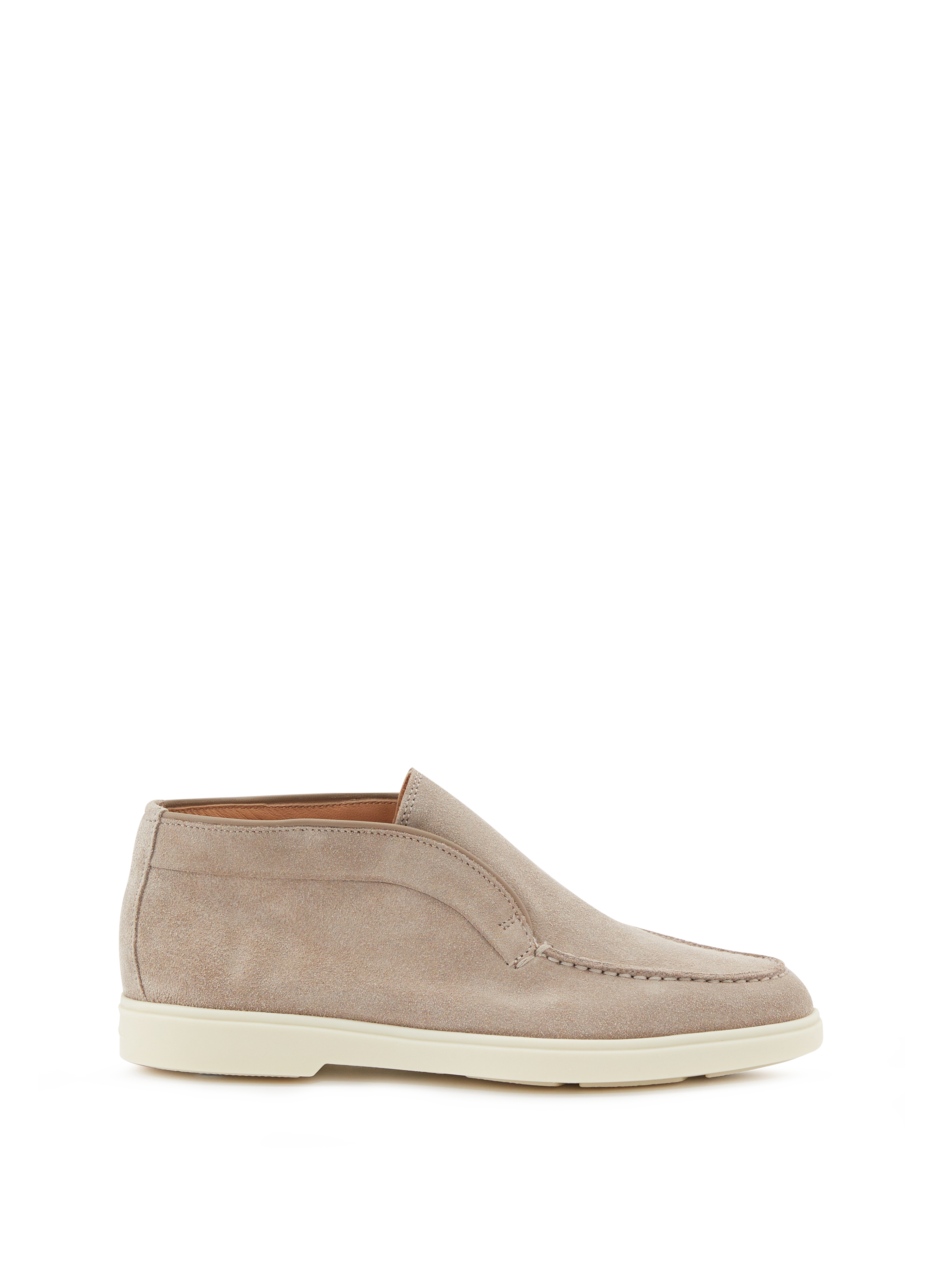 Loafer aus Veloursleder Graubeige