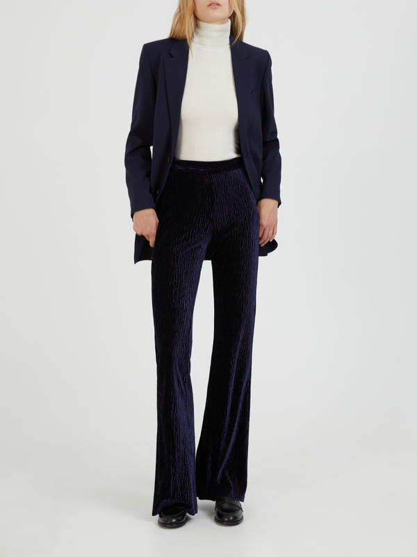 Samthose Marineblau