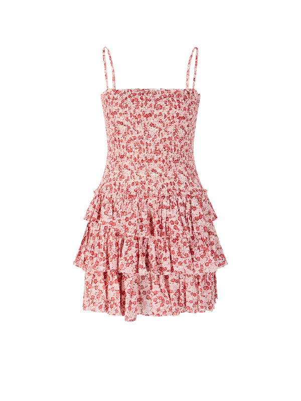 Florales Minikleid 'Elodie' Rot