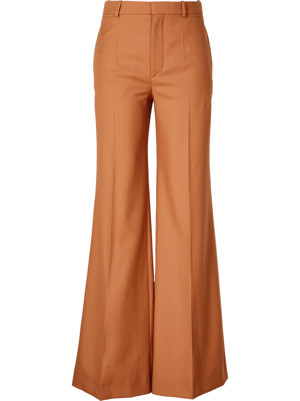 Orange woollen trousers