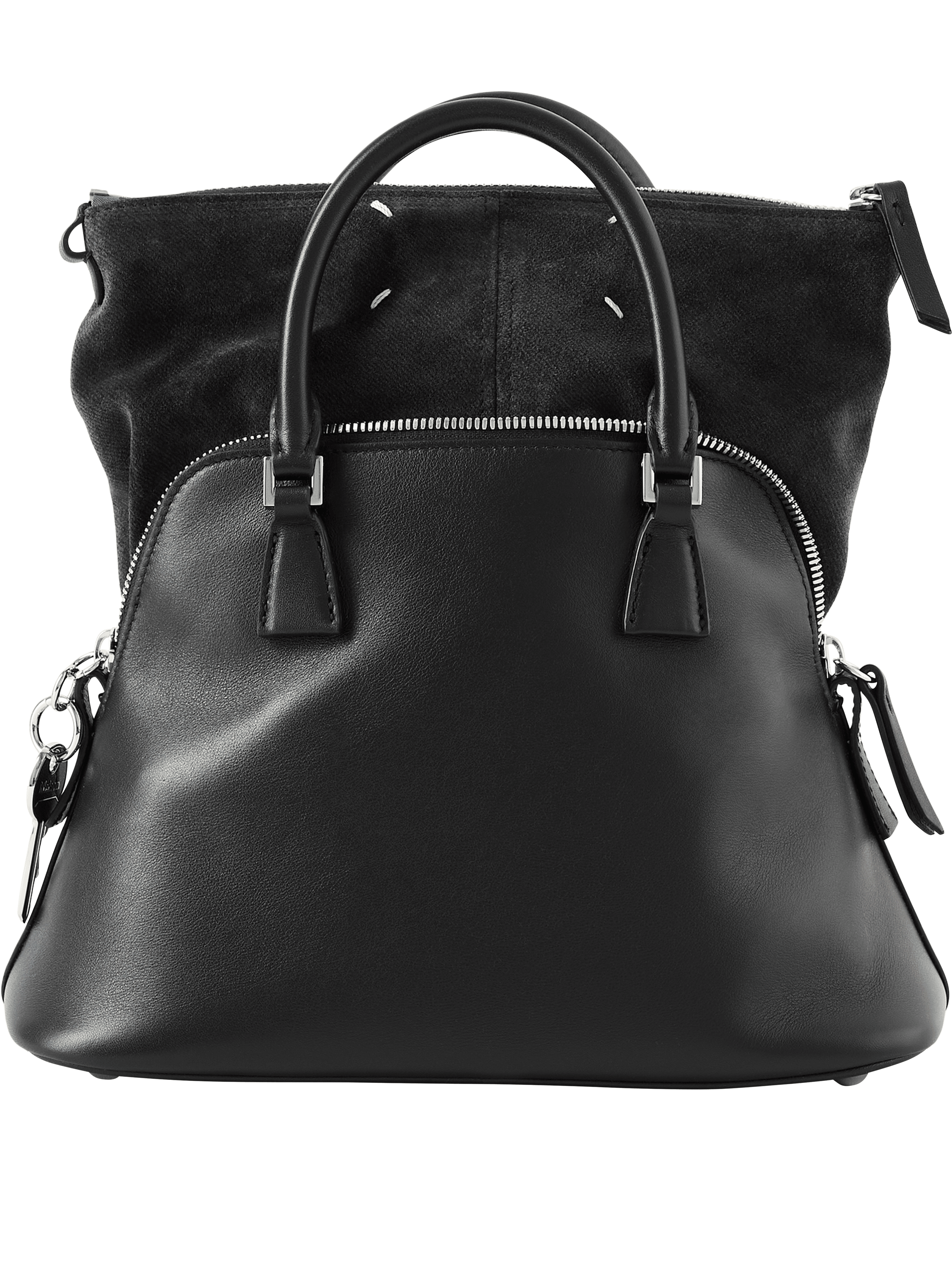 Maison Margiela Handtasche '5AC Soft Mini' aus Kalbsleder Schwarz, Rückansicht – UNGER.DE