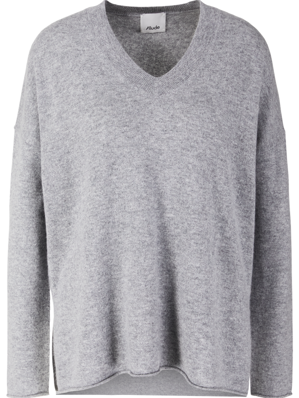 V-neck cashmere jumper grey