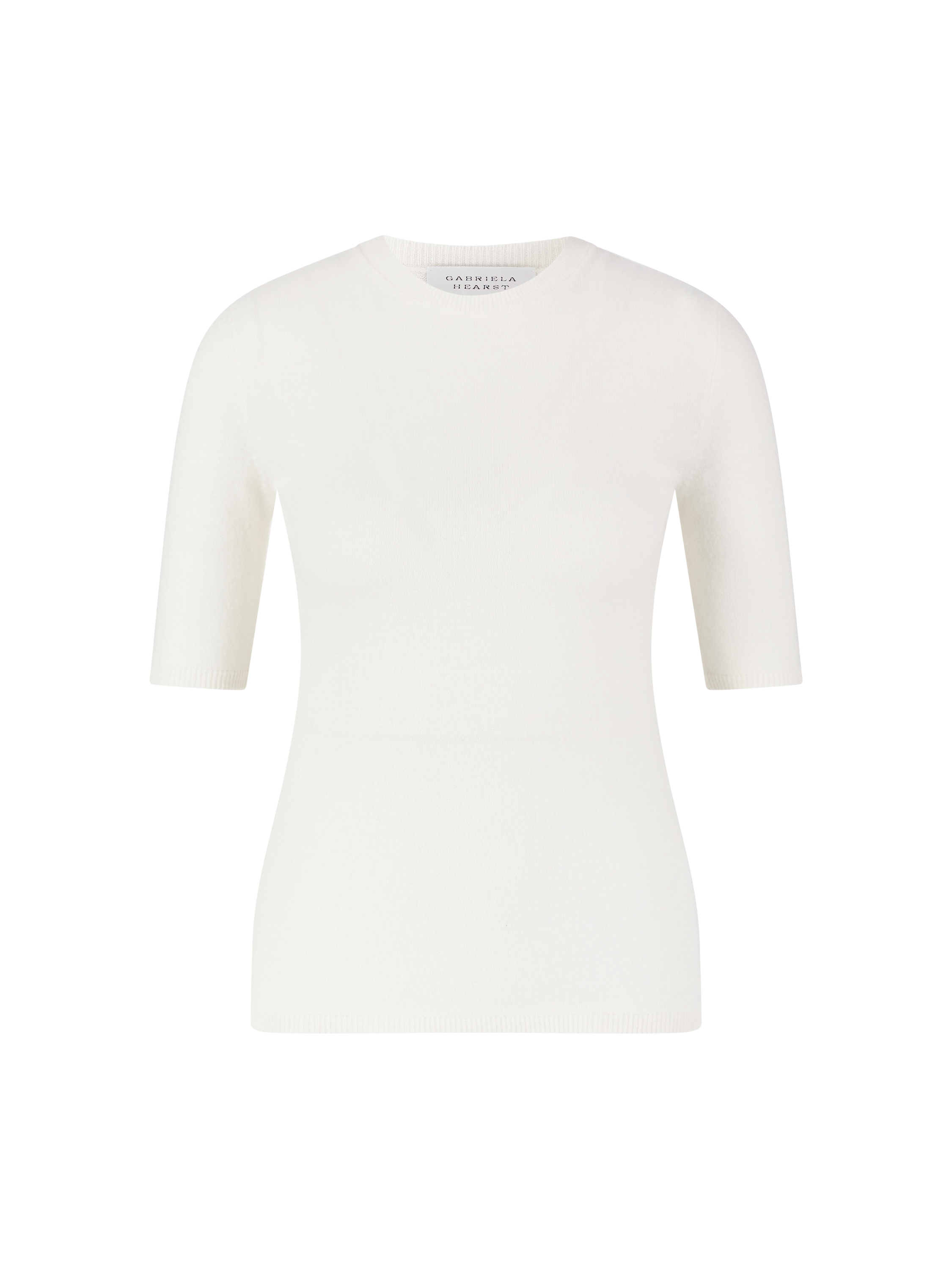 Kurzärmeliger Cashmere-Pullover 'Xanthe' Crème