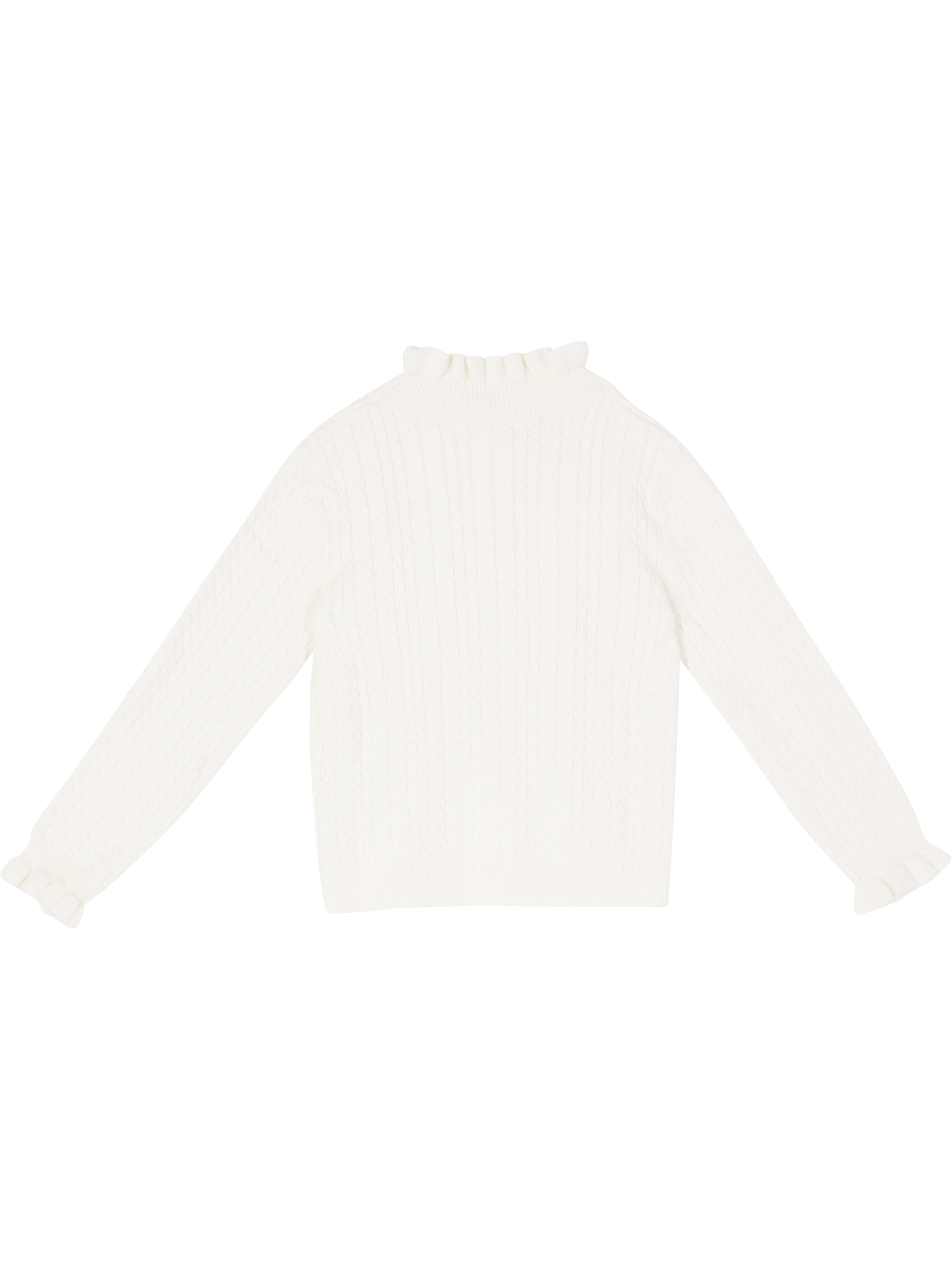 Louise Misha 'Java' cream-coloured turtleneck jumper with ruffles – UNGER.DE