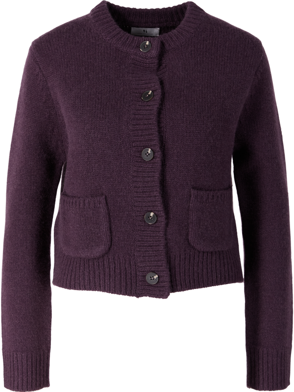 Cashmere-Strickjacke 'The Betty' Blackberry