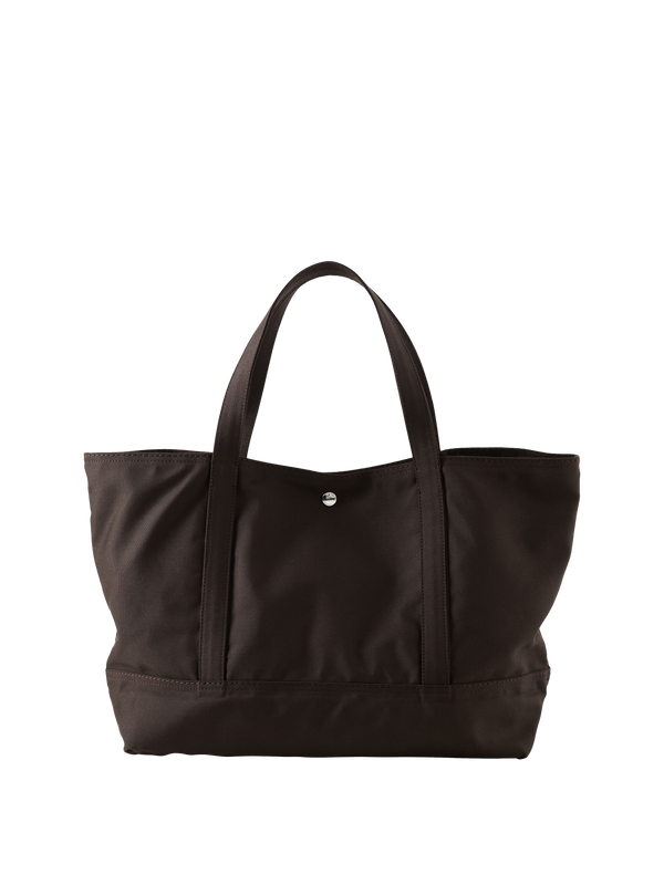 Strandtasche aus Baumwollcanvas Dunkelbraun