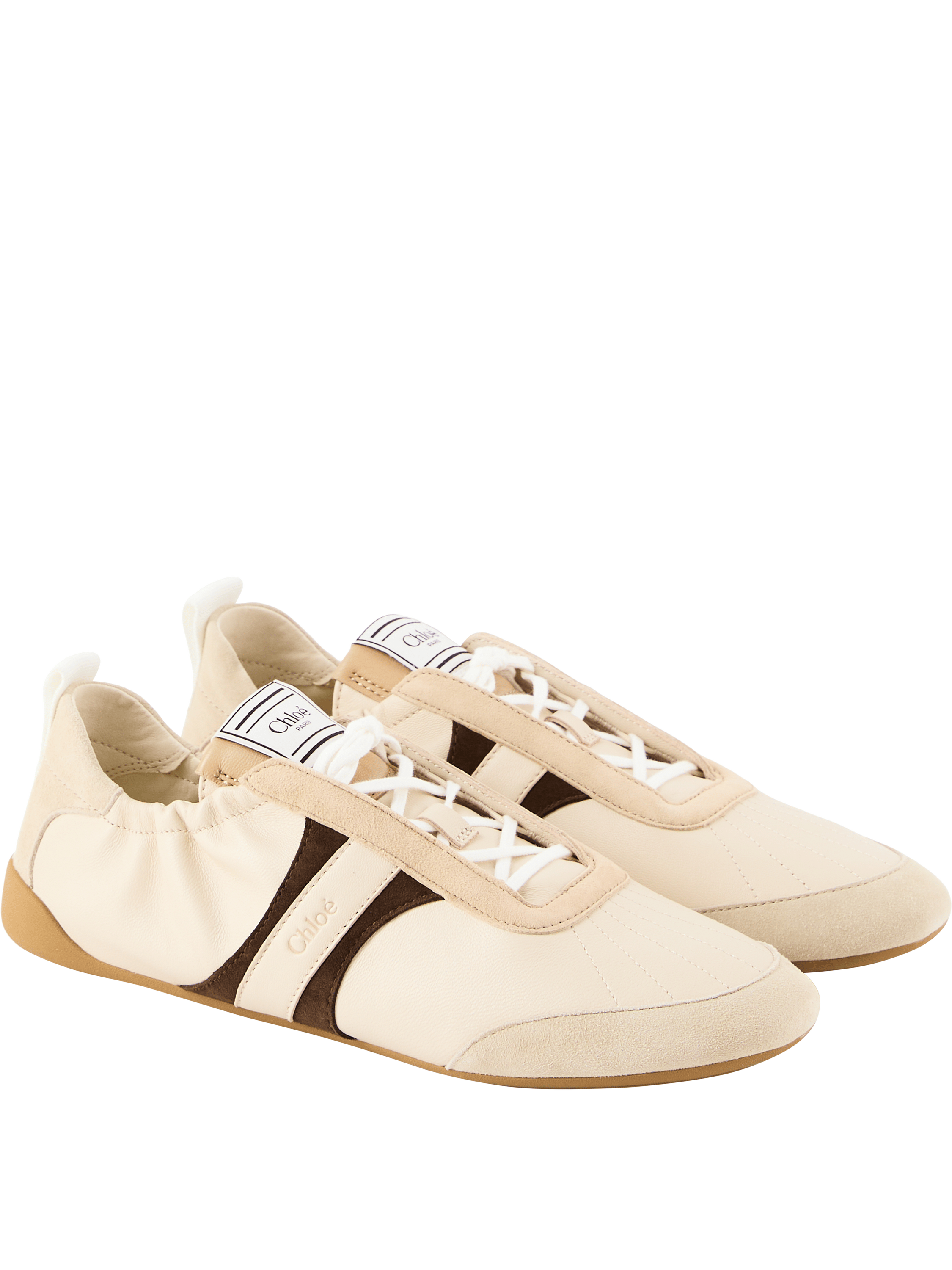 Chloé Sneaker 'Kick' Beige, Rückansicht – UNGER.DE