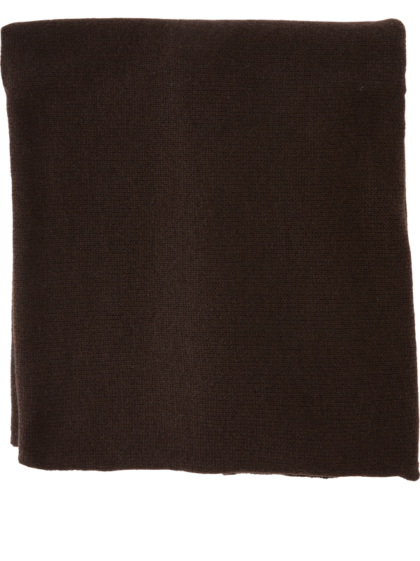 Cashmere scarf in dark brown
