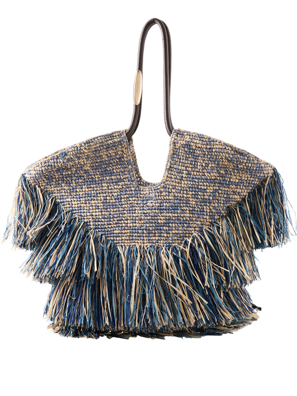 Handtasche 'Goldentime Fringe Medium' Blau