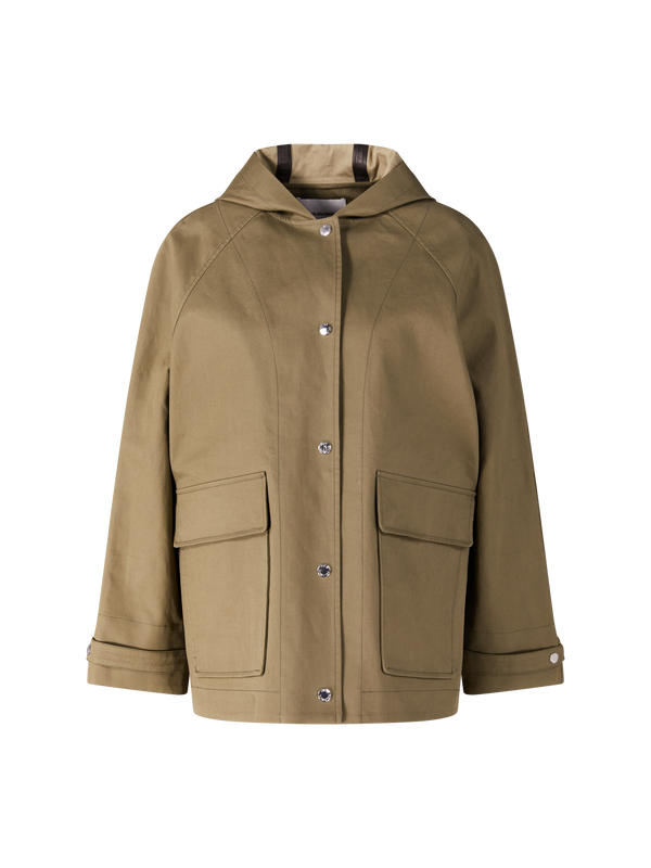 Oversized Parka mit Kapuze Khaki