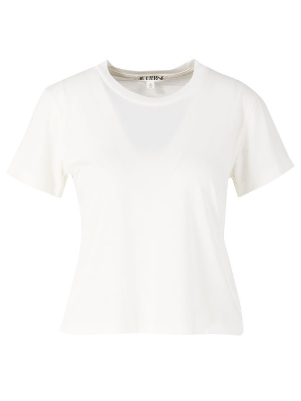 Short-sleeved T-shirt, cream