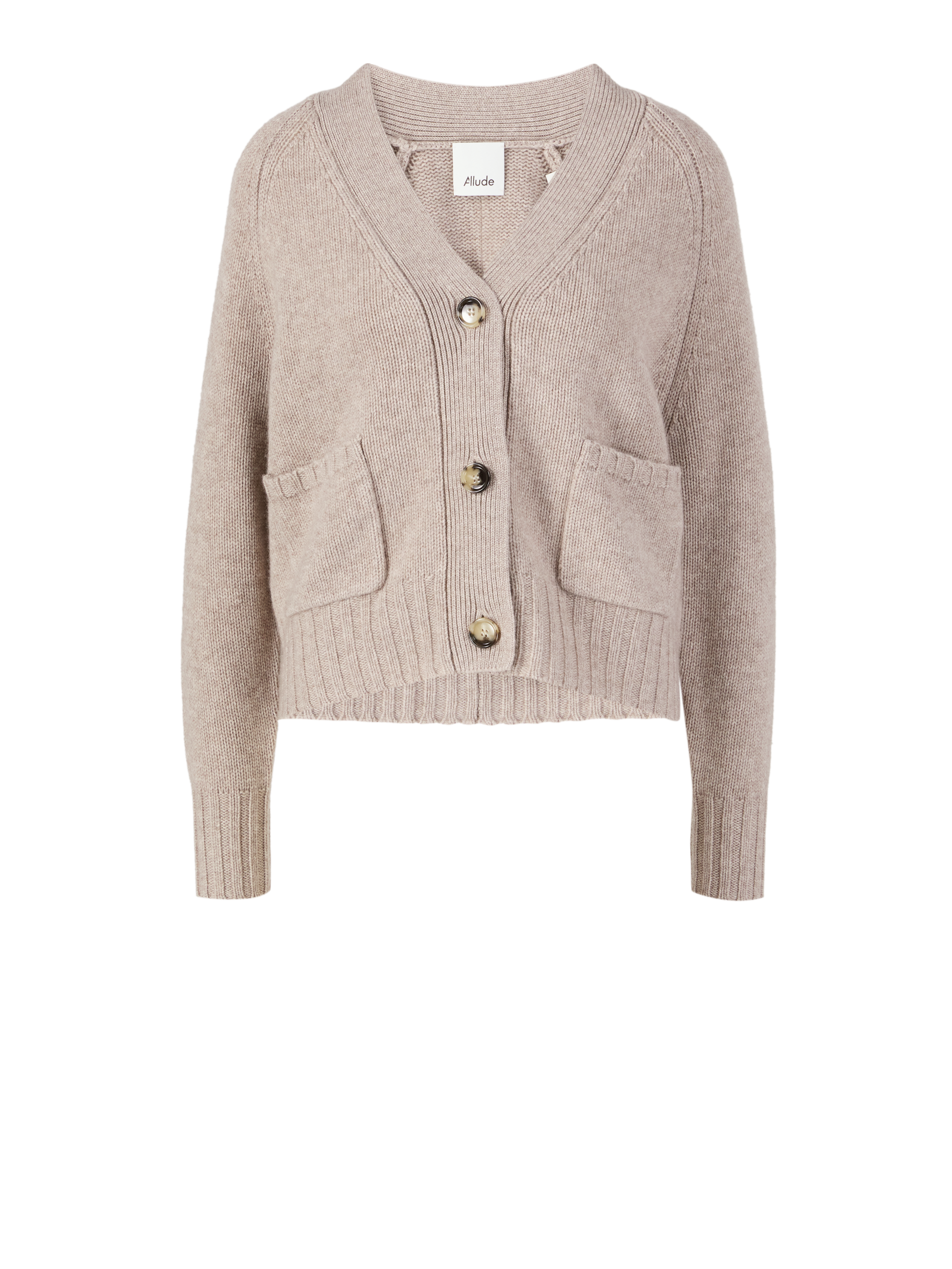 Woll-Cashmere-Strickjacke Braun