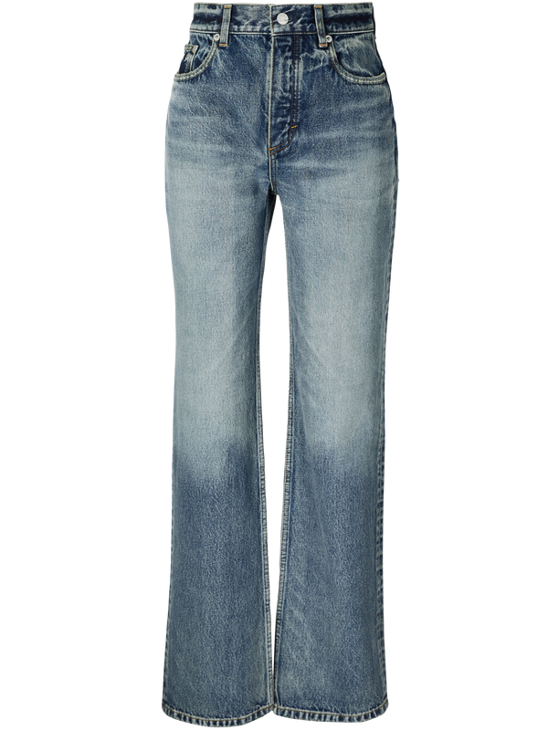 Straight-Leg Jeans Vintage Blau