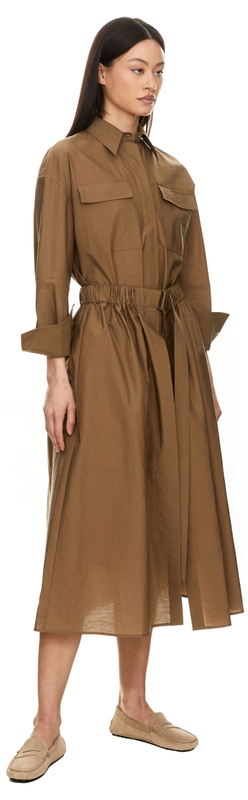 Blusenkleid mit abnehmbarem Rockbesatz Beige