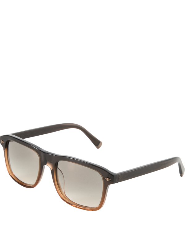 Rechteckige Sonnenbrille mit Farbverlauf Braun