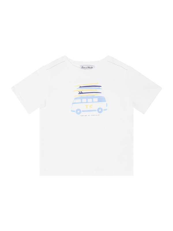 T-Shirt mit Print Weiß