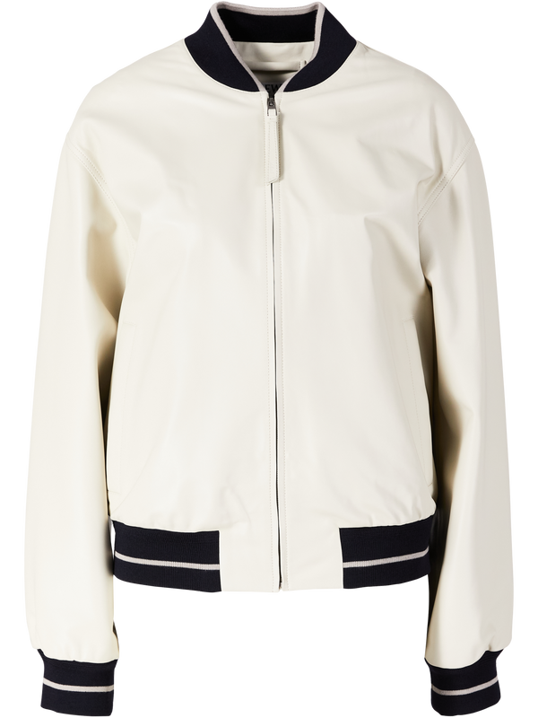 Bomberjacke aus Lammleder Crème