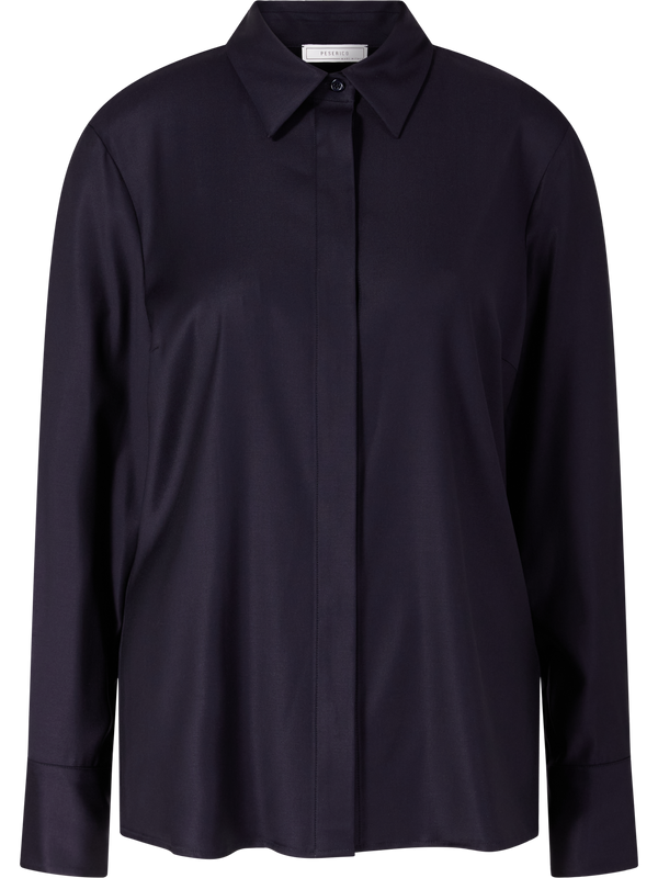 Bluse in Marineblau