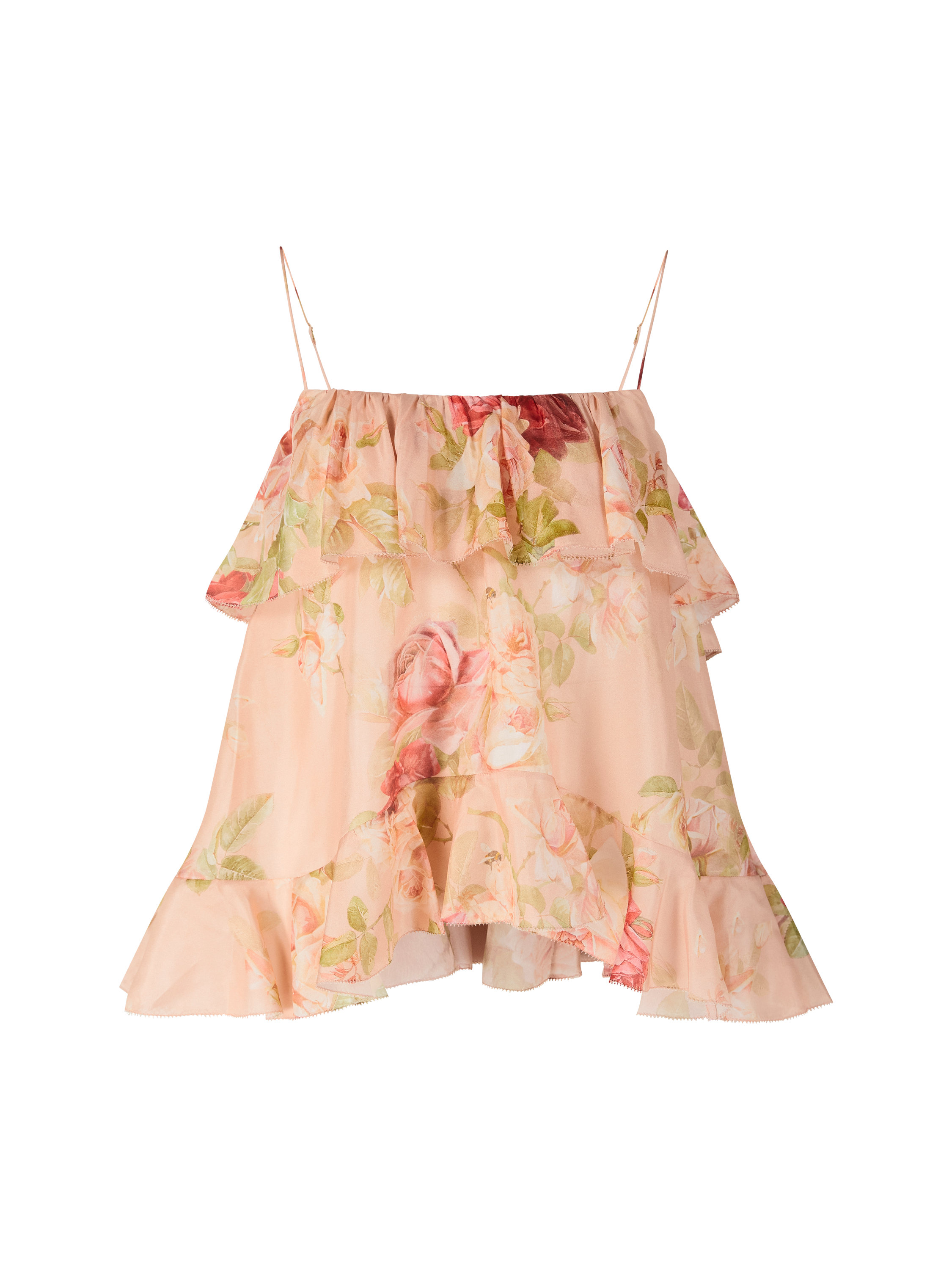 Florales Seidentop 'Roselight Frill' Multi
