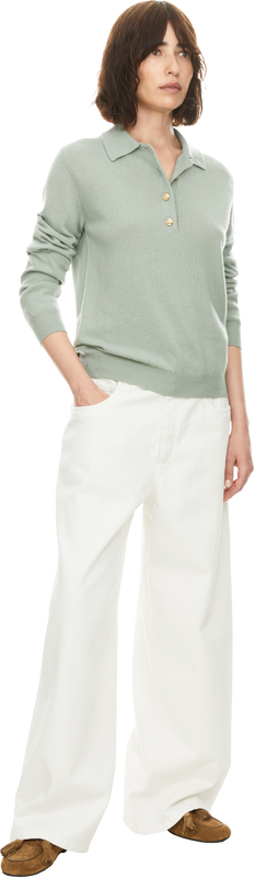Woll-Cashmere-Pullover 'Highland Polo' Mint