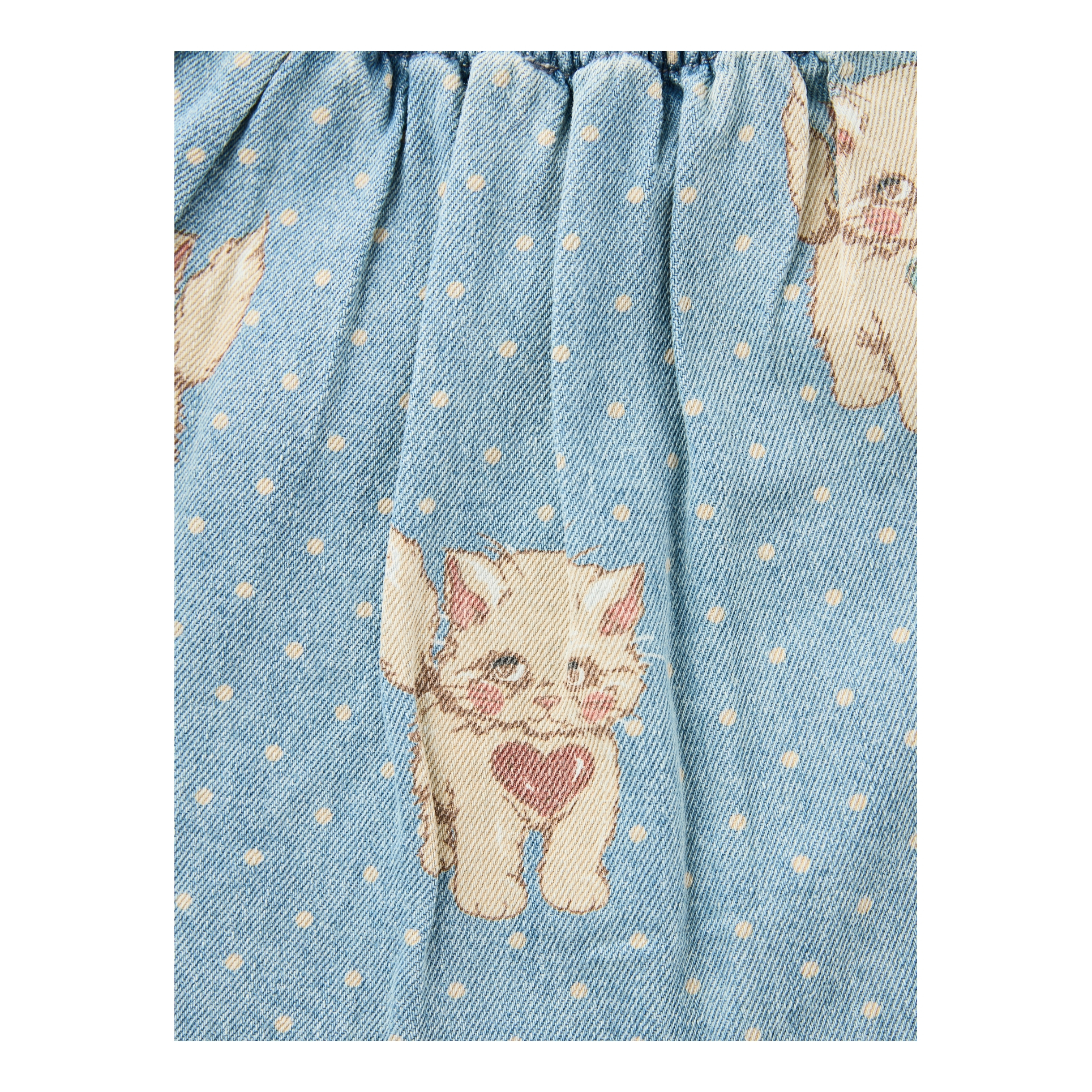 konges slojd Jeansrock 'Ciao Miao' Blau, Frontansicht – UNGER.DE