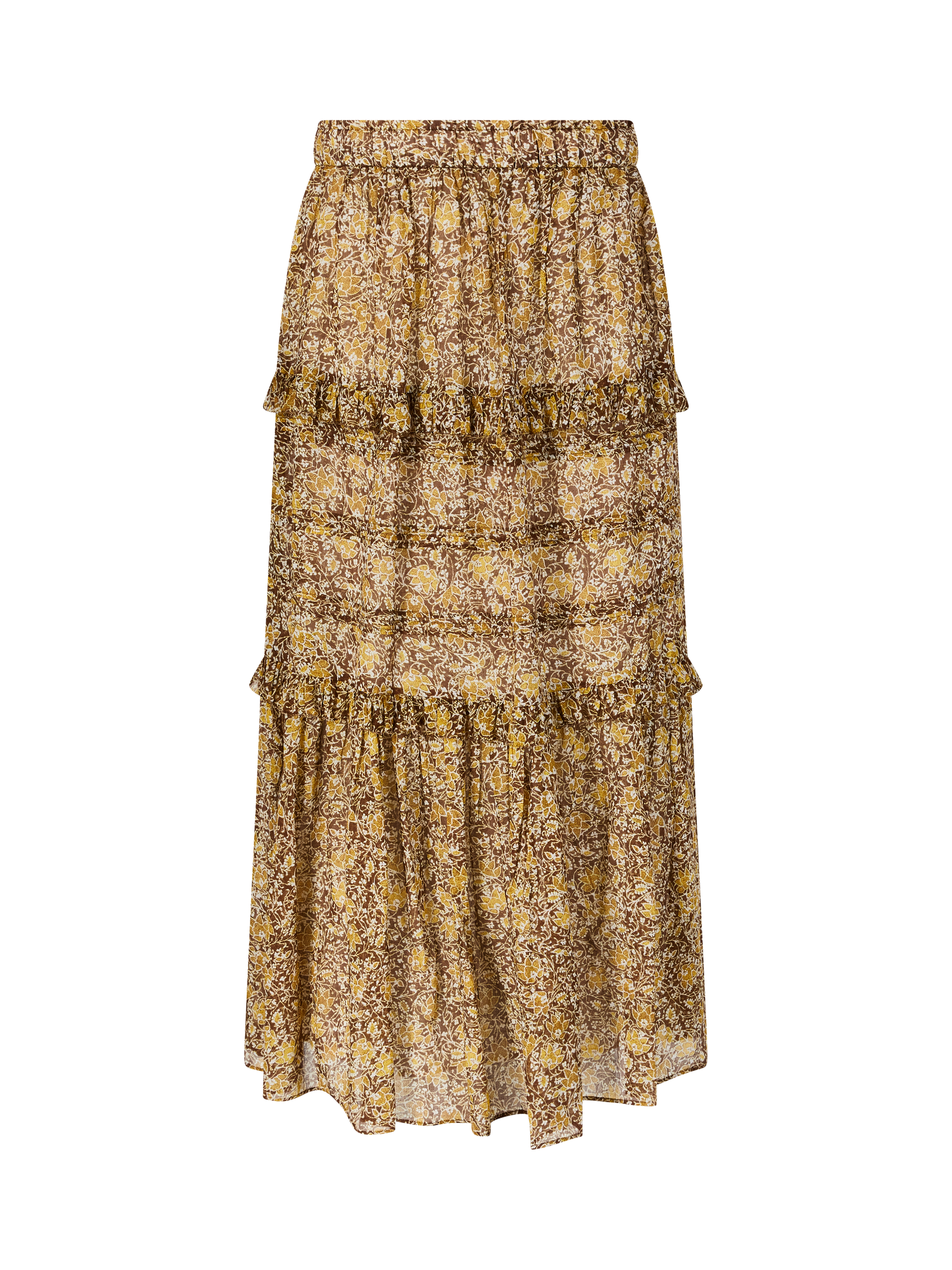 Floraler Maxirock 'Volomia' mit Volants Multi