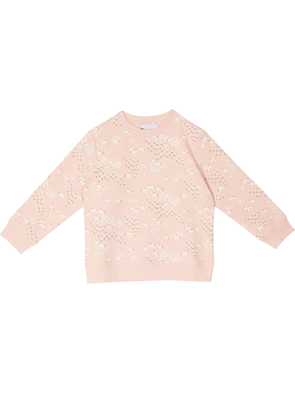 Sweatshirt mit Pferdemotiven Rosé
