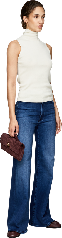 Ärmelloses Rollkragentop 'n°502 Collo' Bone