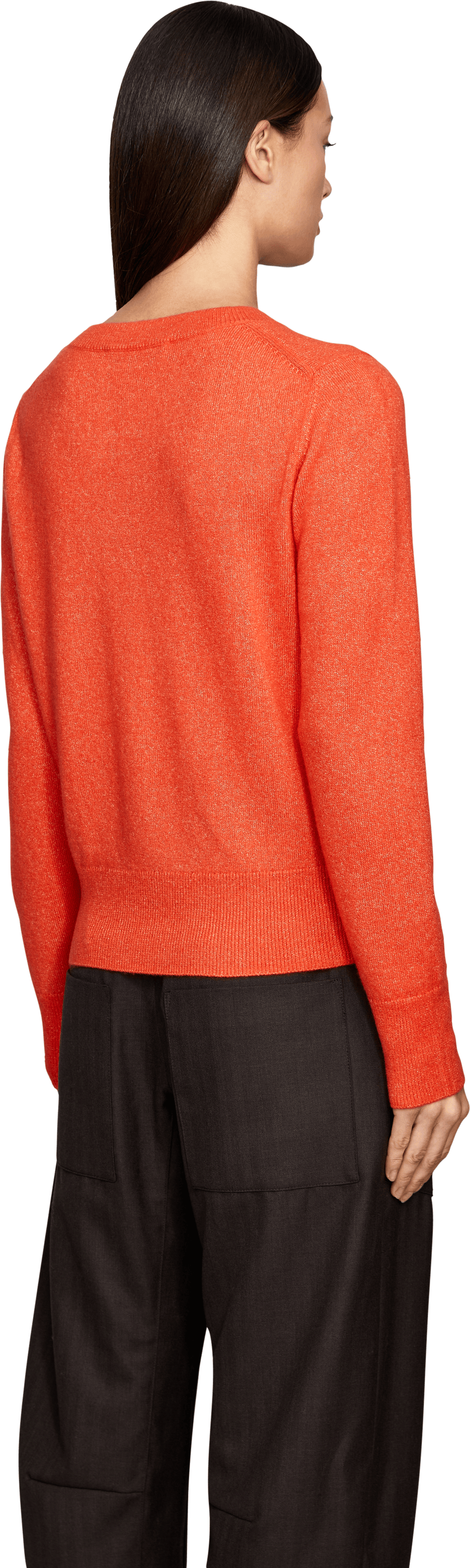 Iris von Arnim Cashmere-Seidenpullover 'NERIS 50' Chili, Rückansicht – UNGER.DE