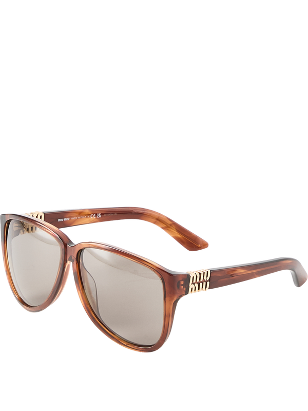 Oversized aviator sunglasses brown