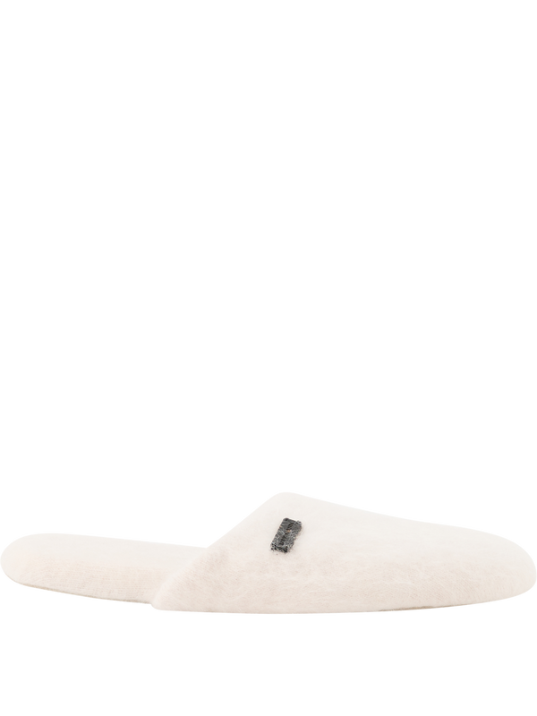 Hausschuhe 'Darika' aus gebürstetem Cashmere Alabaster